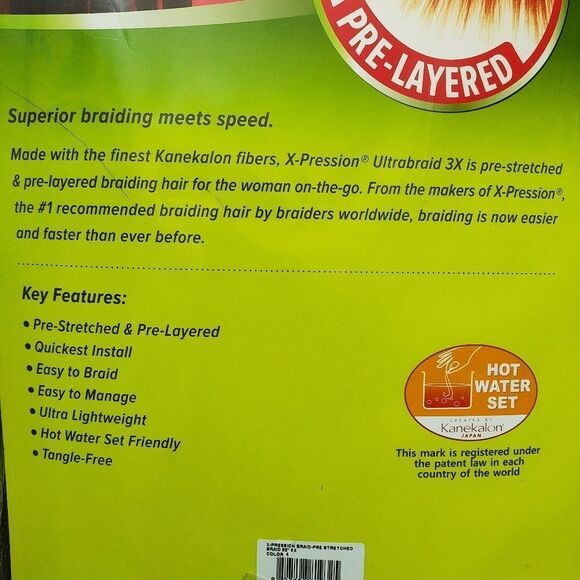 X-Pression Pre-stretched Pre-layered Braid Hair Extensions 52 Inch - Picture 7 of 9